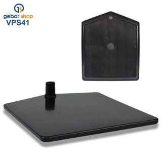 Fuß eckig ohne Stahleinlage Fläche 166 x198 mm schwarz