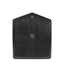 Fuß eckig ohne Stahleinlage Fläche 166 x198 mm schwarz