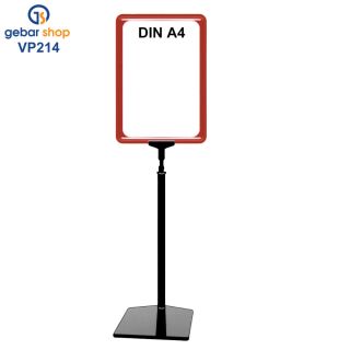 Plakatständer Set2 Rahmen DIN A4 rot