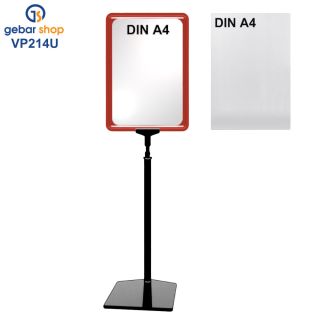 Plakatständer Set2 DIN A4 rot mit U-Tasche