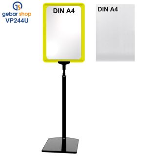 Plakatständer Set2 DIN A4 gelb mit U-Tasche