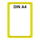 Plakatständer Set2 DIN A4 gelb mit U-Tasche