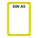 Plakatständer Set2 DIN A5 gelb mit U-Tasche