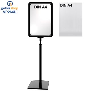 Plakatständer Set2 DIN A4 schwarz mit U-Tasche