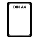 Plakatständer Set2 DIN A4 schwarz mit U-Tasche