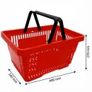 Einkaufskorb 28 Liter in rot mit zwei Tragegriffe