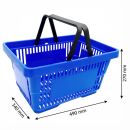 Einkaufskorb 28 Liter in blau mit zwei Tragegriffe