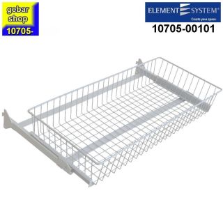 Drahtkorb mit Auszug 800x350 weiß Element System