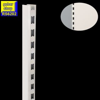 (B-Ware) Tegometall Regal Tego Säule 60x30mm  H200 juraweiß