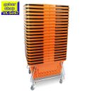 Verkaufskorb Set67 orange 20 Körbe plus Korbstapelwagen