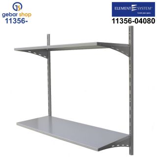 Regal Set DESIGN mit Halbrundschienen RS50 weißalu Element System