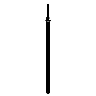 Kunststoffteleskoprohr bis 680mm ohne T-Stück schwarz