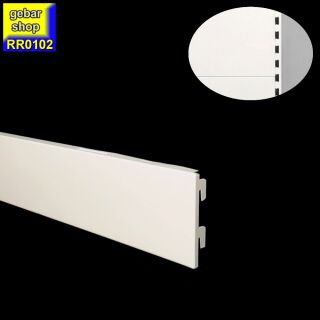 (B-Ware) Tegometall Regal Rückwand glatt L66,5  H10 juraweiß
