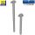 (B-Ware) Element System Teleskopfuß rund Ø50  H 600-900 weißalu
