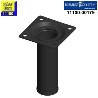 Stahlrohrfuß rund Ø30  H 100mm schwarzmatt Element System