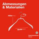 MAWA Metall Kleiderbügel Bodyform 42 L weiß