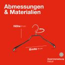MAWA Metall Kleiderbügel Bodyform 46 L, schwarz