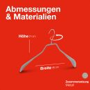 MAWA Metall Kleiderbügel Bodyform 46 L, silberfarben