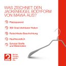 MAWA Metall Kleiderbügel Bodyform 46 L, silberfarben