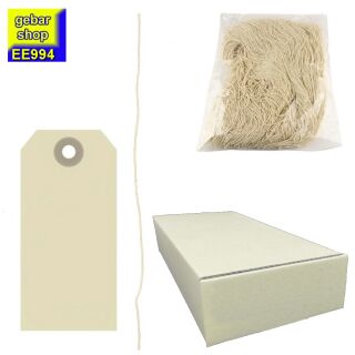 Manila Etiketten 40x80 mm 1.000 Stück/Karton Pappöse Faden separat