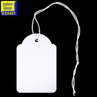 Fadenetiketten weiß mit Faden 45x65mm 100 Stück/PG