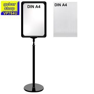 Plakatständer Set7 mit U-Tasche Rahmen DIN A4 schwarz