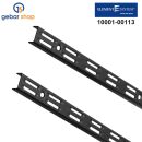 2 Stück Element System 50 Wandschiene 2-reihig H...