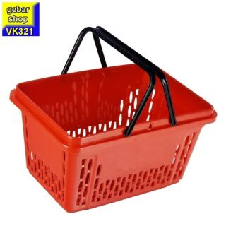 Design Einkaufskorb 28 Liter in rot mit zwei Tragegriffe