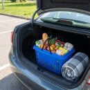 Design Einkaufskorb 28 Liter in blau mit zwei Tragegriffe