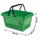 Design Einkaufskorb 28 Liter in grün mit zwei...