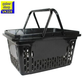 Design Einkaufskorb 28 Liter in schwarz mit zwei Tragegriffe