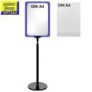 Plakatständer Set7 mit U-Tasche Rahmen DIN A4 blau