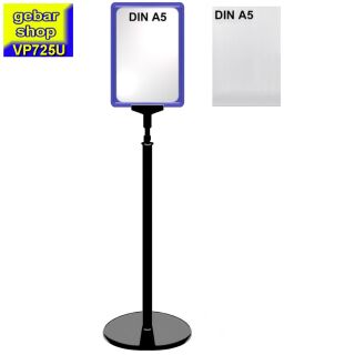 Plakatständer Set7 mit U-Tasche Rahmen DIN A5 blau