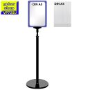 Plakatständer Set7 mit U-Tasche Rahmen DIN A5 blau