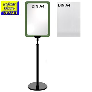 Plakatständer Set7 mit U-Tasche Rahmen DIN A4 grün