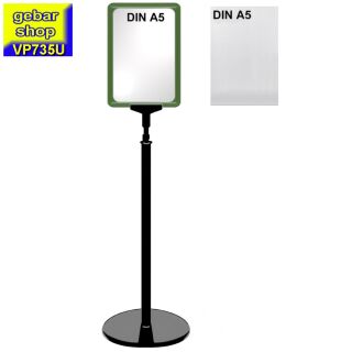 Plakatständer Set7 mit U-Tasche Rahmen DIN A5 grün