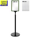 Plakatständer Set7 mit U-Tasche Rahmen DIN A5 grün