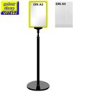Plakatständer Set7 mit U-Tasche Rahmen DIN A5 gelb