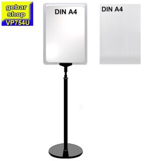 Plakatständer Set7 mit U-Tasche Rahmen DIN A4 transparent