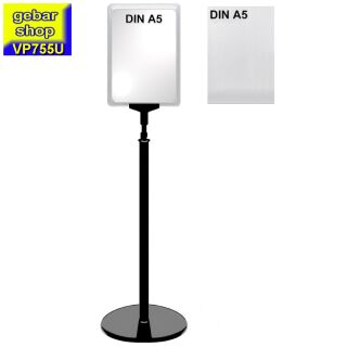 Plakatständer Set7 mit U-Tasche Rahmen DIN A5 transparent