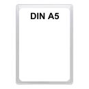 Plakatständer Set7 mit U-Tasche Rahmen DIN A5 transparent