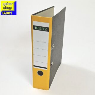 LEITZ Ordner für DIN A4 Breit 8 cm, Gelb-Wolkenmarmor (gebraucht)