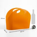 Shopping Bag Einkaufstasche in orange mit zwei Tragegriffe