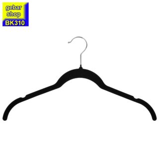 Samt Kunststoff Kleiderbügel Breite 41 cm lose schwarz