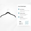 Samt Kunststoff Kleiderbügel Breite 41 cm lose schwarz