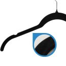 Samt Kunststoff Kleiderbügel Breite 41 cm lose schwarz