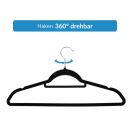 Samt Kunststoff Kleiderbügel Breite 45 cm lose schwarz