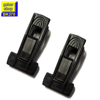 2x Universal Klammer Clip für Samt-Kleiderbügel & Mehr, schwarz