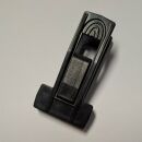 2x Universal Klammer Clip für Samt-Kleiderbügel & Mehr, schwarz