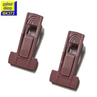 2x Universal Klammer Clip für Samt-Kleiderbügel & Mehr, violett